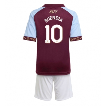 Billige Fotballdrakt Aston Villa Emiliano Buendia #10 Replika Hjemmedraktsett Barn 2025-26 Kortermet (med bukser)